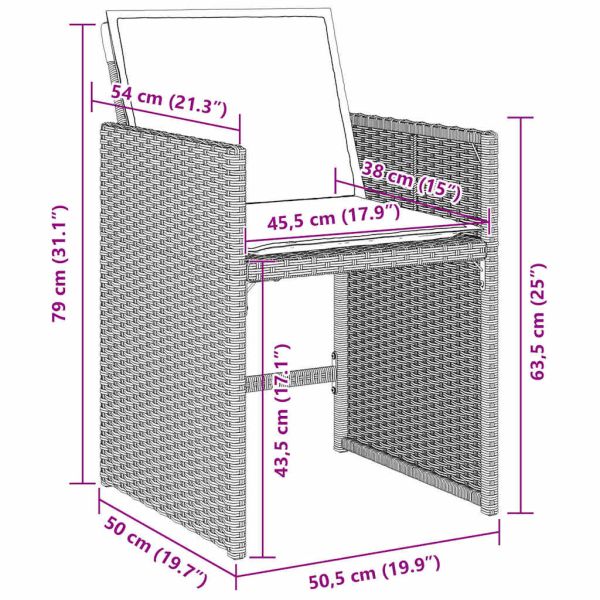 Комплект за хранене в градината 5 pcs Светлосиво полиратан