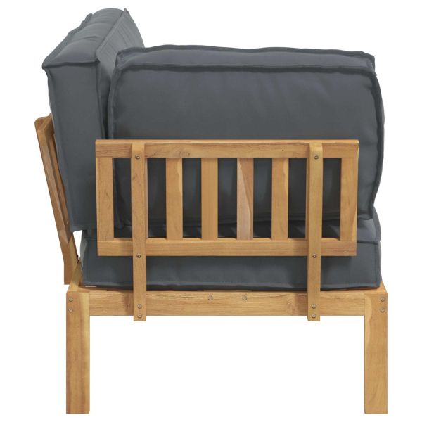 Комплект дивани с възглавница Антрацит 133 x 92 x 69 см