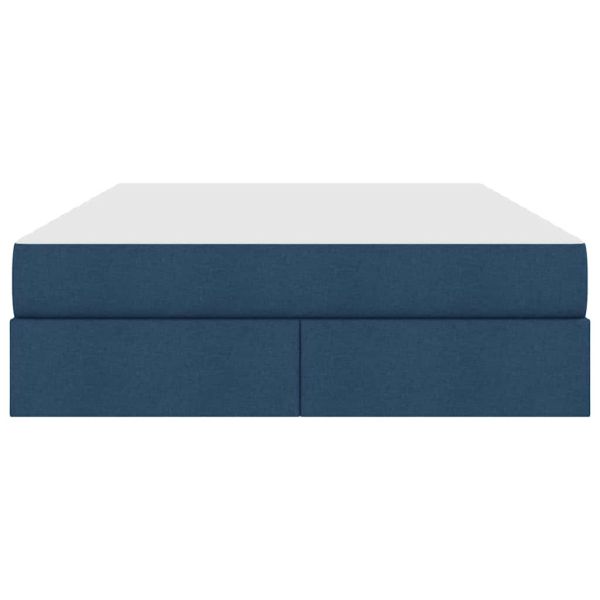 Легло с място за съхранение и матрак Синьо 140 x 200 cm