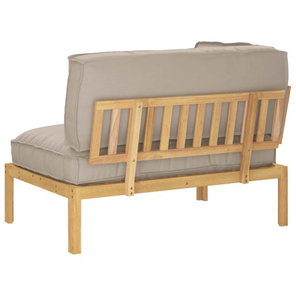 Комплект дивани Таупе 133 x 92 x 69 см Солидно акациево дърво