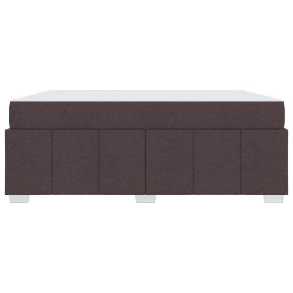 Рамка за легло с матрак Тъмен кафяв 180 x 200 cm текстил