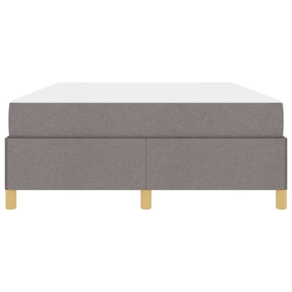 Рамка за легло с матрак Таупе 140 x 200 cm текстил