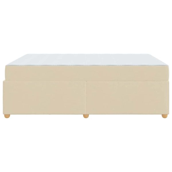 Рамка за легло с матрак Крем 140 x 200 cm текстил