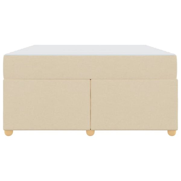 Рамка за легло с матрак Крем 140 x 200 cm текстил