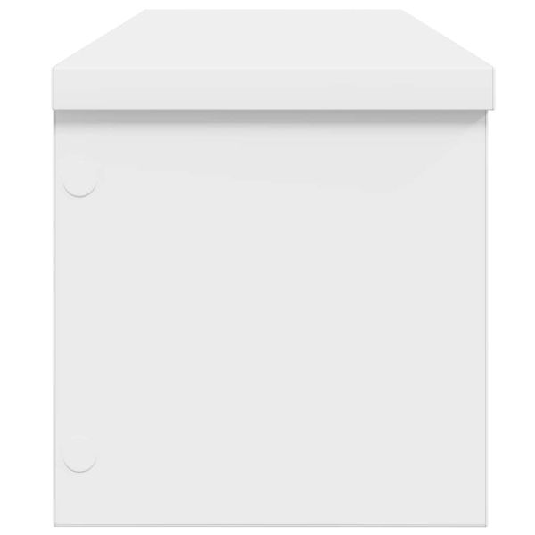 Кухненски стелажи, стифиращи се 2 бр. Бели 60x15x16 см