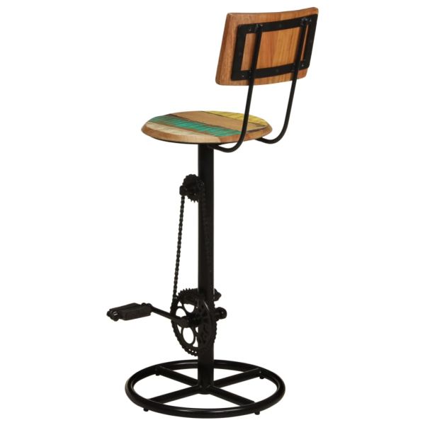 Бар табуретки, 2 бр, регенерирана дървесина масив