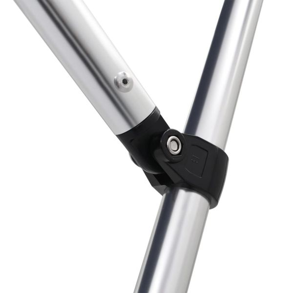 Тента за лодка, 4 дъги, черна, 243x180x137 см