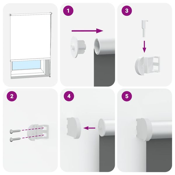 Ролкова щора белезникав 125x130 см Ширина на плата 121,6см