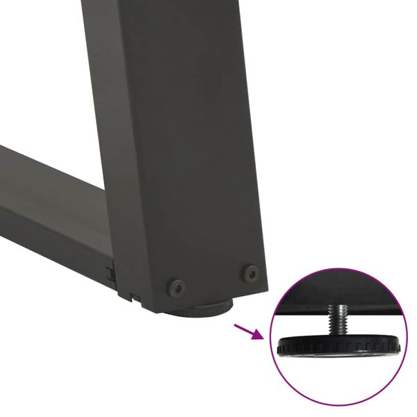 Крака за масичка за кафе, U-образни, 2 бр., антрацит, 50x(42-43) см, стомана