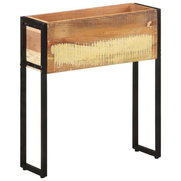 Плантер, 60x20x68 см, регенерирано дърво масив