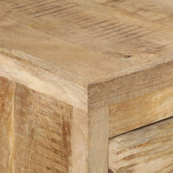 Бюро с пиедестал, мангово дърво масив, 140x50x77 см