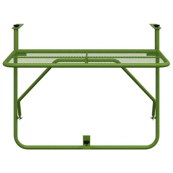 Балконска масичка, зелена, 60x40 см, стомана