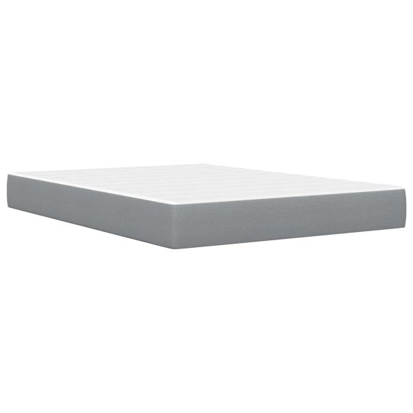 Рамка за легло с матрак Светлосиво 120 x 190 cm текстил