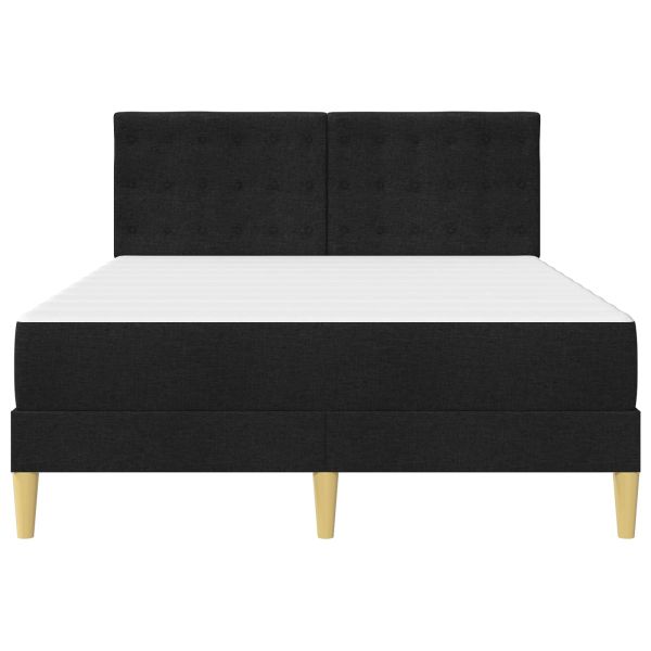 Рамка за легло с матрак с таблото Черен 120 x 190 cm текстил