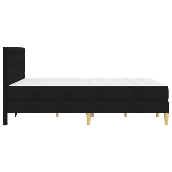 Рамка за легло с матрак с таблото Черен 120 x 190 cm текстил