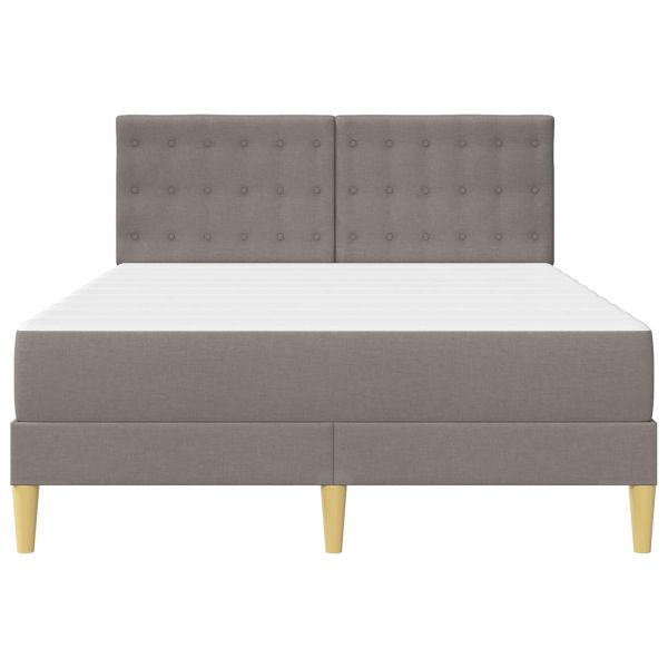 Рамка за легло с матрак с таблото Таупе 120 x 190 cm текстил