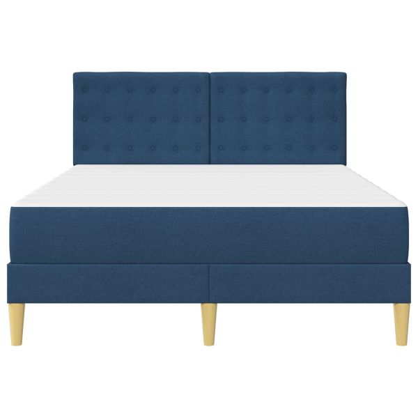 Рамка за легло с матрак с таблото Синьо 120 x 190 cm текстил