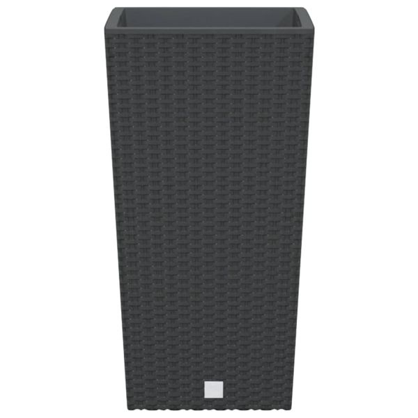 Саксия с подвижна вложка антрацит 11 /26,5 л PP ратан