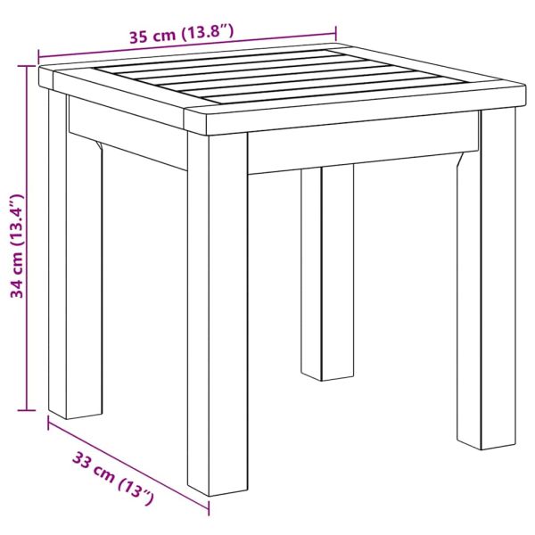 Странична маса Натурален маслен 35 x 35 x 34 см