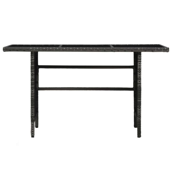 Градински комплект с възглавници, 3 части, полиратан, сив