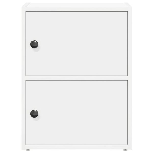 Библиотека, бяла, 40x24x52 см, инженерно дърво