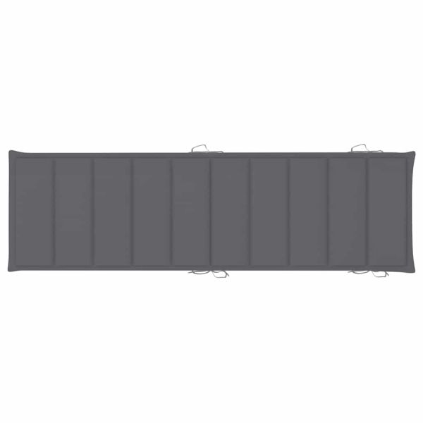 Люлеещ се шезлонг с шалте, тиково дърво масив