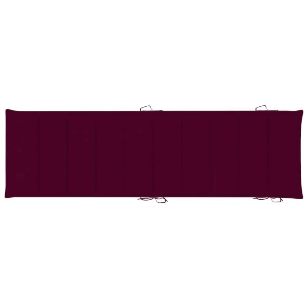 Люлеещ се шезлонг с шалте, тиково дърво масив