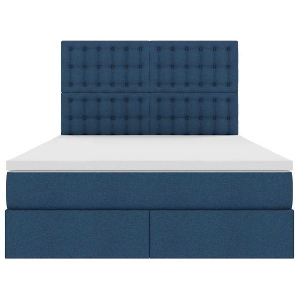 Легло с място за съхранение и матрак Синьо 140 x 200 cm