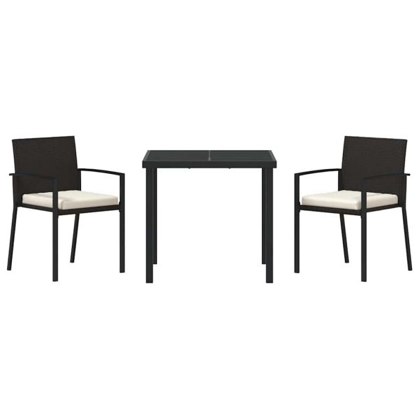 Комплект за хранене в градината 3 pcs Черно