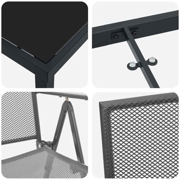 Комплект за хранене в градината 3 pcs Антрацит