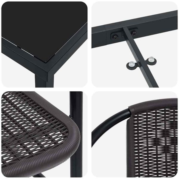 Комплект за хранене в градината 5 pcs Черно