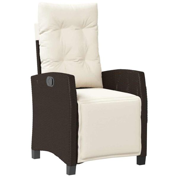 Комплект за хранене в градината 5 pcs Кафяво полиратан