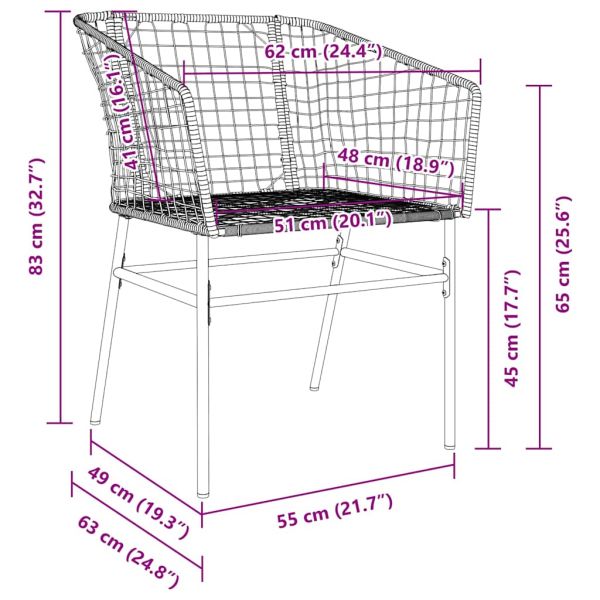 Комплект за хранене в градината 5 pcs Кафяво полиратан