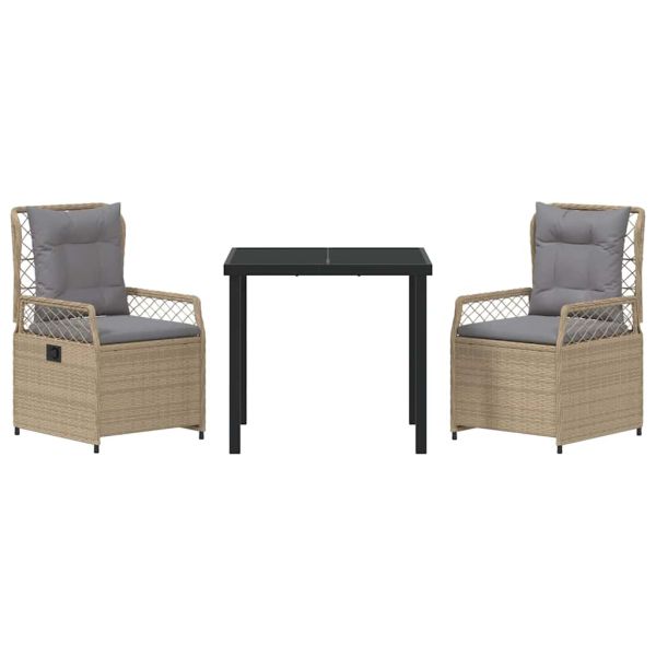 Комплект за хранене в градината 3 pcs Бежов и Светло Сив