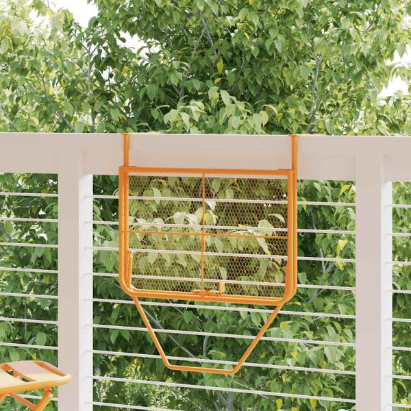 Балконска масичка, жълта, 60x40 см, стомана