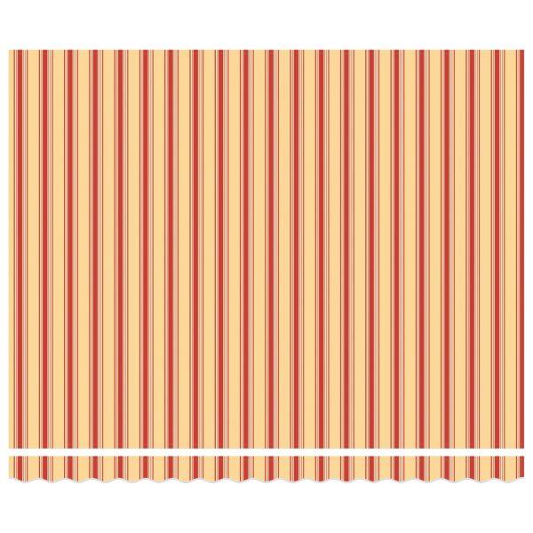 Сгъваем навес Жълт и оранжев 400 × 300 cm Платно и алуминий