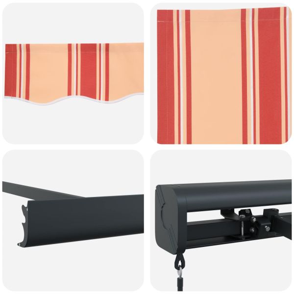 Сгъваем навес Жълт и оранжев 400 × 300 cm Платно и алуминий