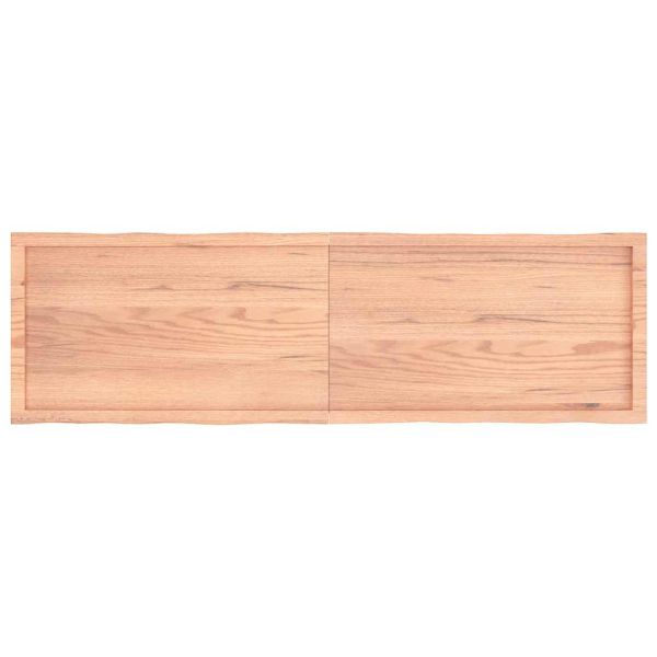 Плот за маса светлокафяв 180x50x(2-6) см обработен масивен дъб