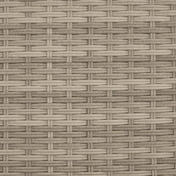 Двоен шезлонг със сенник и възглавници светлосив полиратан