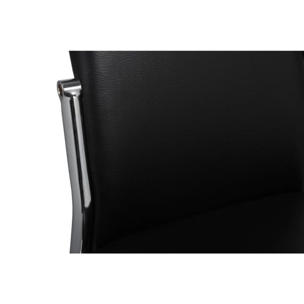 Трапезни столове, 2 бр, черни, изкуствена кожа