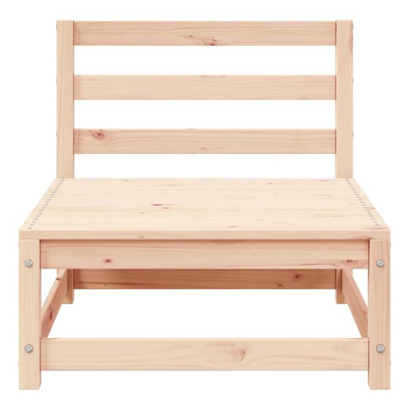 Градински лаундж комплект, 3 части, борово дърво масив