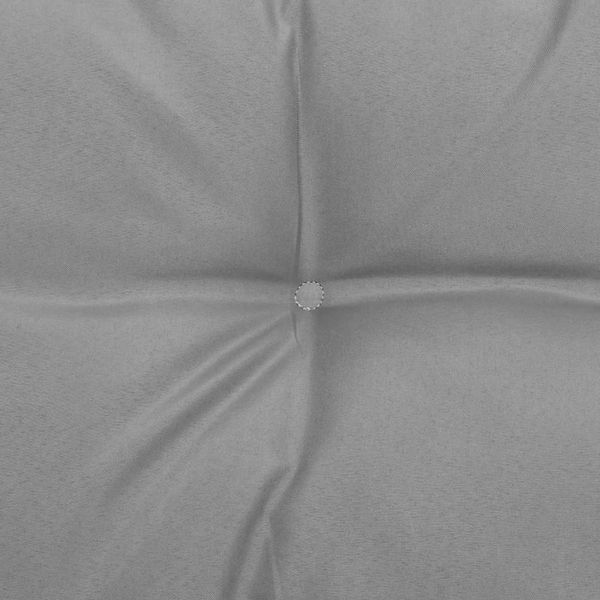 Градински средни дивани със сиви възглавници, 2 бр, бор масив