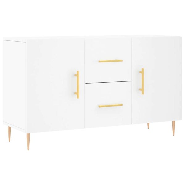 Сайдборд, бял, 100x36x60 см, инженерно дърво