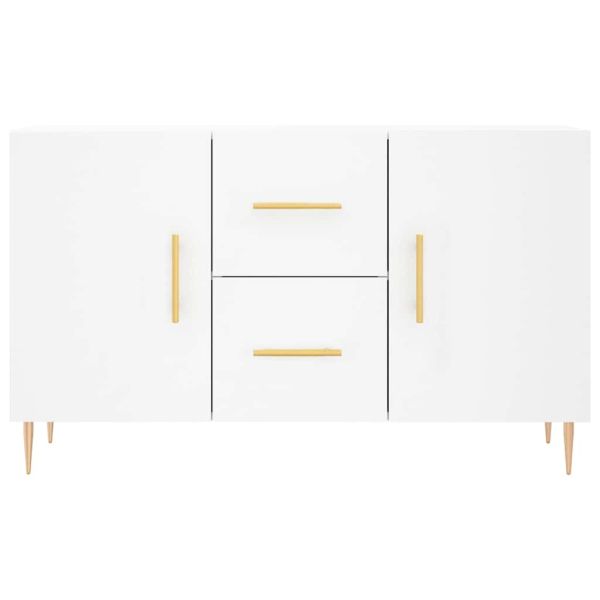 Сайдборд, бял, 100x36x60 см, инженерно дърво