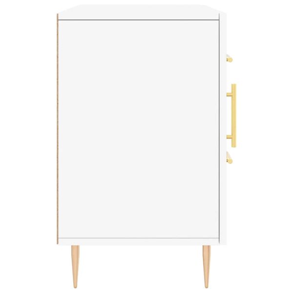 Сайдборд, бял, 100x36x60 см, инженерно дърво