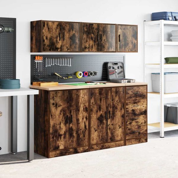гараж стенен шкаф опушен дъб инженерна дървесина