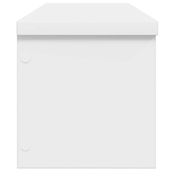 Кухненски стелажи, стифиращи се 2 бр. Бели 50x15x16 см