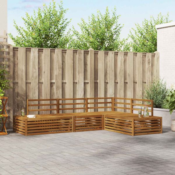 Комплект дивани за открито 4 Брой Естествен