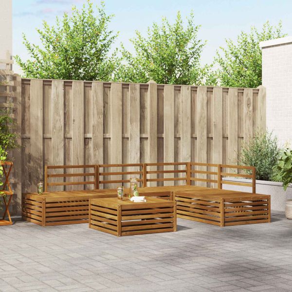 Комплект дивани за открито 5 Брой Естествен