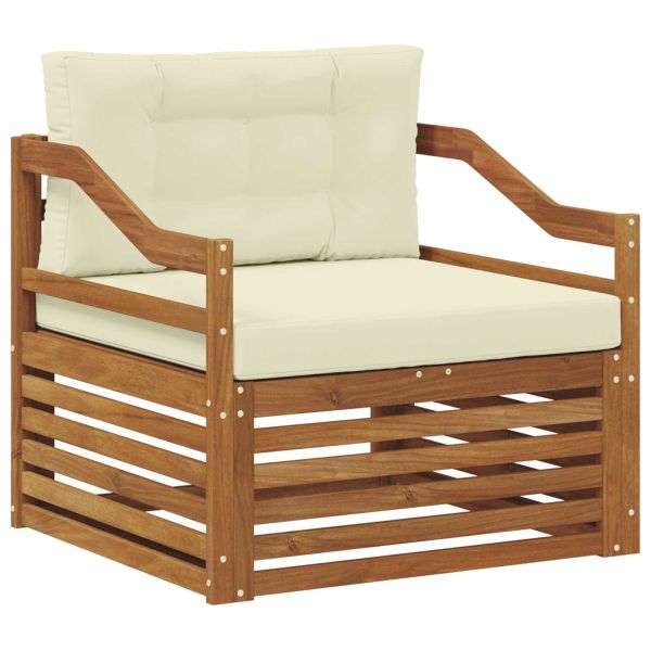 Комплект дивани за открито Солидно акациево дърво Естествен